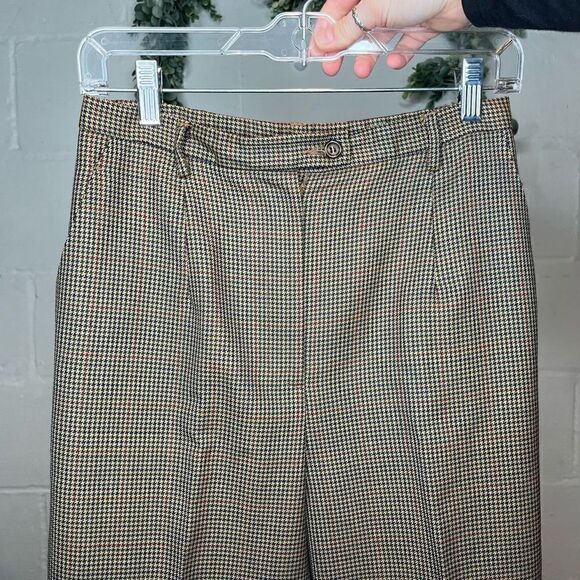 Pendleton | womens houndstooth brown wool dress pants - Picture 1 of 9